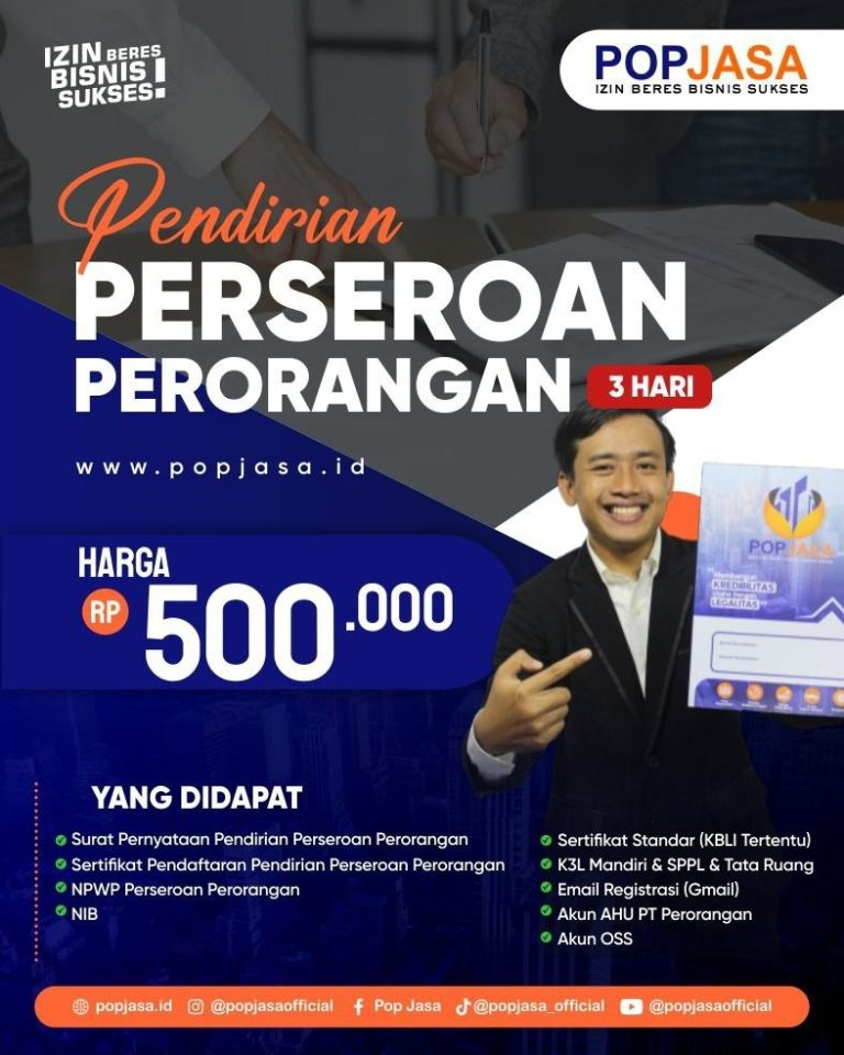 Cara Membuat PT Perorangan Online Kota Tegal