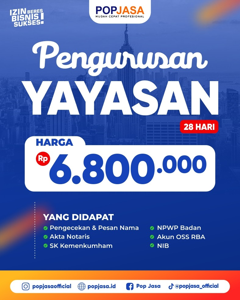 jasa pendirian yayasan, jasa pendirian yayasan tangerang selatan, jasa pembuatan yayasan, pembuatan yayasan tangerang selatan, jasa legalitas yayasan, syarat pendirian yayasan, biaya pendirian yayasan, cara mendirikan yayasan resmi, akta notaris yayasan, sk kemenkumham yayasan, pengurusan sk kemenkumham, npwp badan yayasan, nib yayasan, oss rba yayasan, ahu online yayasan, badan hukum nirlaba, yayasan pendidikan, yayasan sosial, yayasan keagamaan, struktur pembina pengurus pengawas, perubahan anggaran dasar yayasan, perizinan operasional yayasan, konsultan pendirian yayasan, notaris pendirian yayasan, legalitas lembaga sosial, jasa perizinan usaha tangerang selatan, jasa pengurusan izin usaha, pendirian yayasan resmi dan terpercaya, jasa pendirian yayasan cepat, jasa pendirian yayasan profesional